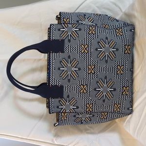 Rothy's Navy Sunburst Handbag
